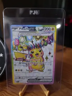 2024 Pokemon SV Surging Sparks SSP EN Pikachu Ex Ultra Rare #219/191 - Image 2