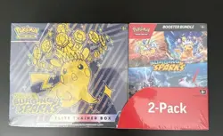 Pokemon TCG Surging Sparks ETB & Booster Bundle Costco 2-pack | Factory Sealed - Image 1