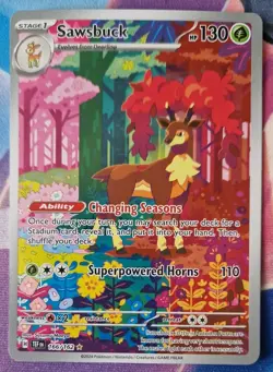 SAWSBUCK 166/162 Temporal Forces Pokemon TCG English NM-Mint Illustration Rare - Image 1