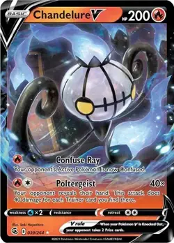 Chandelure V 039/264 Holo Rare Fusion Strike | NM/MT | Pokemon Trading Card TCG - Image 1