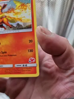 Pokemon Flareon Sm186 Black Star Promo from battle academy box Stamped charizard - Image 2