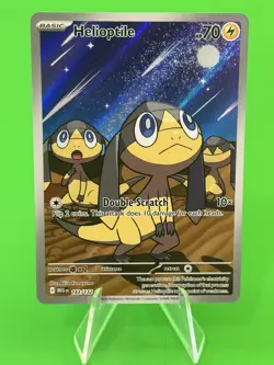 Pokemon Helioptile Mega Evolution Illustration Rare 143/132 NM!!! - Image 1
