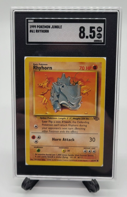 Rhyhorn Pokemon 1999 Jungle - 61/64 SGC Graded 8.5 NM/MINT+ - Image 1