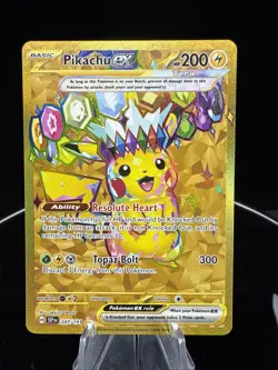 Pokemon TCG Pikachu Ex Hyper Rare Surging Sparks 247/191 NM - Image 1