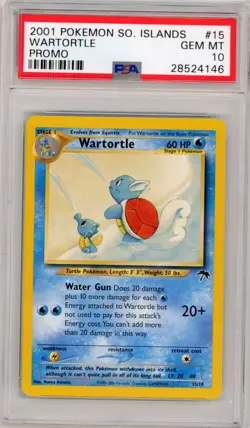 2001 POKEMON SOUTHERN ISLANDS PROMO #15 WARTORTLE PSA 10 - Image 1