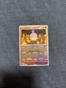 Litwick 016/086 Master Ball Holo Pattern - Pokemon SV White Flare English NM - Image 1