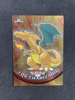 Pokemon Topps Chrome Charizard #06 Series 1 *LP 2000 TV Animation Edition - Image 1
