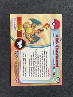 Pokemon Topps Chrome Charizard #06 Series 1 *LP 2000 TV Animation Edition - Image 2
