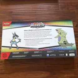 Pokemon TCG Prismatic Evolutions Lucario Ex + Tyranitar Ex Premium Collection - Image 4