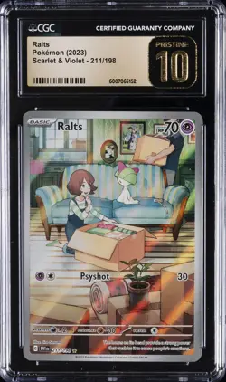 2023 POKEMON SCARLET & VIOLET #211/198 RALTS CGC 10 PRISTINE - Image 1