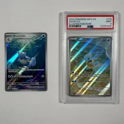 Pokemon PSA 9 Squirtle 170/165 Pokemon 151 & Wartortle 171/165 Scarlet & Violet - Image 1