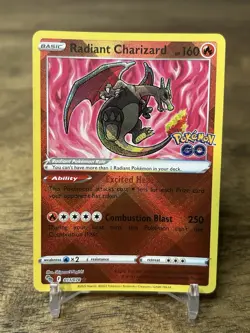 Radiant Charizard 011/078 Pokemon GO Holo TCG Near Mint Condition NM - Image 1