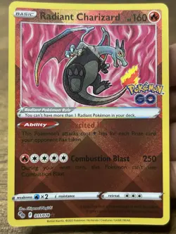 Radiant Charizard 011/078 Pokemon GO Holo TCG Near Mint Condition NM - Image 3