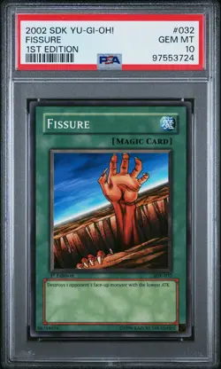 Fissure Yugioh 2002 SDK-032 Common 1st Edition PSA 10 - Image 1