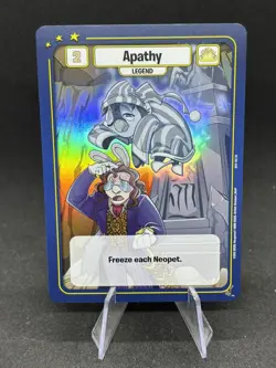 Apathy FOIL WFO-153 SR - Neopets War for the Obelisk Battledome TCG Card NM 🔥 - Image 1