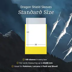 Dragon Shield | Standard Size Card Classic Sleeves | 100 CT - Smooth & Tough ... 5706569100018 - Image 5