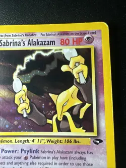 Sabrina's Alakazam 16/132 Gym Challenge Holo Rare Pokemon Card - Image 5