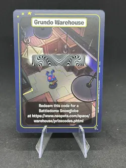 Neopets TCG Grundo's Warehouse CODE Card - Battledome Snowglobe 1st Edition 🔥 - Image 1