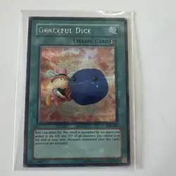 Graceful Dice EDS-002 Secret Rare Unlimited Edition Yu-Gi-Oh Card NM - Image 1