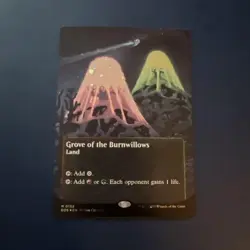 Mtg Grove Of The Burnwillows English Version Borderless Galaxy Foil Eos Starscap - Image 1