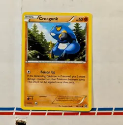 Pokemon TCG Croagunk Steam Siege 58/114 Regular Common - Image 1