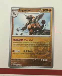 Pokemon TCG Rhyperior 076/142 Scarlet & Violet Stellar Crown Reverse Holo Rare - Image 1
