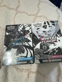 Pokemon Black Bolt and White Flare Booster Bundle Set of 2 Sealed New - Image 1