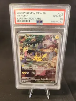 2023 POKEMON MEW EN-151 ILLUSTRATION RARE #173 PIKACHU PSA 10 - Image 1