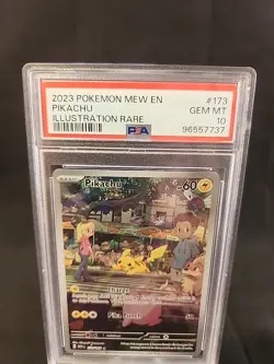 2023 POKEMON MEW EN-151 ILLUSTRATION RARE #173 PIKACHU PSA 10 - Image 2