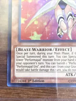 Yugioh - Performapal Uni (Ultra Rare) (1st Edition) - DRL3-EN002 - Image 4