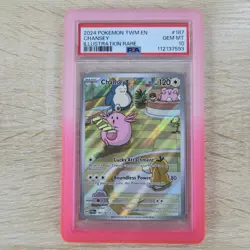 PSA 10 GEM MINT Chansey 187/167 SV06 Twilight Masquerade Holo Art Pokemon Card - Image 1