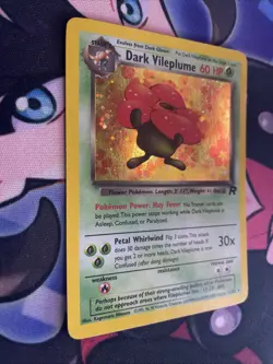 Pokemon Dark Vileplume TCG Holo Card Unlimited Rare Vintage 13/82 Mp - Image 2
