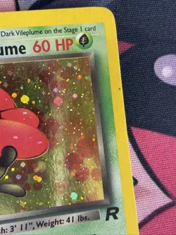 Pokemon Dark Vileplume TCG Holo Card Unlimited Rare Vintage 13/82 Mp - Image 3