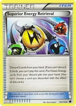POKEMON SUPERIOR ENERGY RETRIEVAL #103/116 UNCOMMON PLASMA FREEZE NM CARD - Image 1