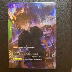 Duo Maxwell Alternate Art Foil - GD01-090 R+ NM - Gundam TCG Card Game - Image 1
