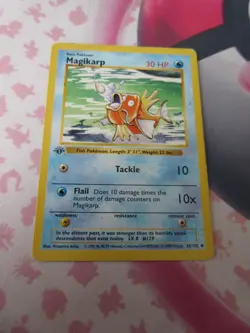 1st Edition Magikarp Base Set (Shadowless) Pokemon Card TCG 035/102 - Image 1