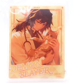 Giyu Tomioka Demon Slayer LQR-03 Acrylic Keychain Anime Collectible Trading Card - Image 1