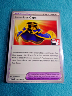 2023 POKEMON CARD PRIZE PACK SERIES 3 LUXURIOUS CAPE 166/182 STAMPED N/M - Image 1