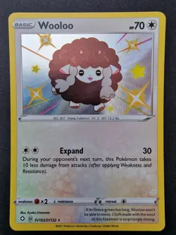 Wooloo SV103/SV122 - Shining Fates Ultra Rare Shiny Vault - Pokemon TCG Card - Image 1