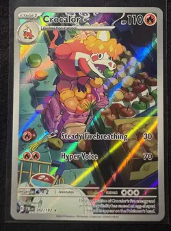 Crocalor 202/193 Paldea Evolved Illustration Rare Holo Pokemon Card TCG NM - Image 1