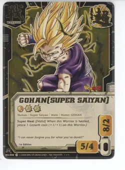 Bandai Dragon Ball Z Card CCG Gohan [Super Saiyan] WA-058 Super Rare - Image 1