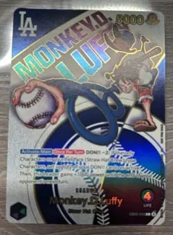 One Piece Los Angeles Dodgers Monkey D. Luffy Promo Card English - Image 1
