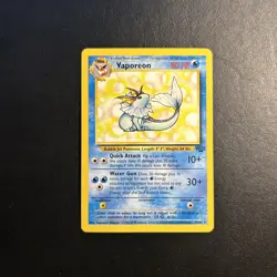 Vaporeon 28/64 Jungle Unlimited Pokemon Card Regular Rare Moderately Played MP - Image 1