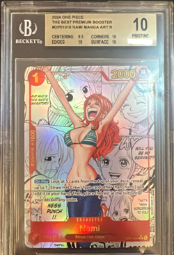One Piece Card Game OP01-016 SP Nami Premium Booster The Best English BGS 10 - Image 1