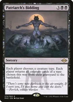 FOIL Patriarch's Bidding Modern Horizons 2 Magic MTG Sorcery CARD 1x (275/303) - Image 1