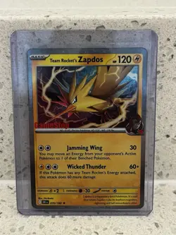Pokemon TCG Team Rockets Zapdos GameStop Promo Card 070/182 - Image 1