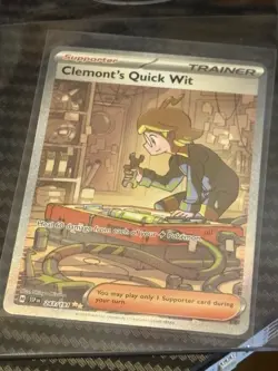 Pokemon TCG Clemonts Quick Wit Surging Sparks Special Illustration Card 243/191 - Image 1