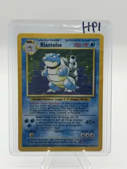Pokemon TCG Blastoise Base Set Holo Unlimited Rare Card 2/102 HP Condition - Image 1
