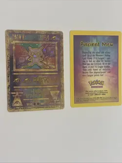 1999 Movie Black Star Promo Pokemon TCG Ancient Mew Holographic LP W/info Card - Image 1