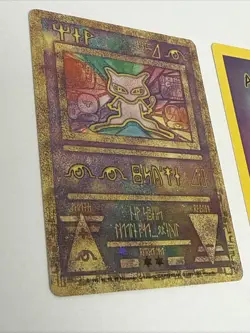1999 Movie Black Star Promo Pokemon TCG Ancient Mew Holographic LP W/info Card - Image 2